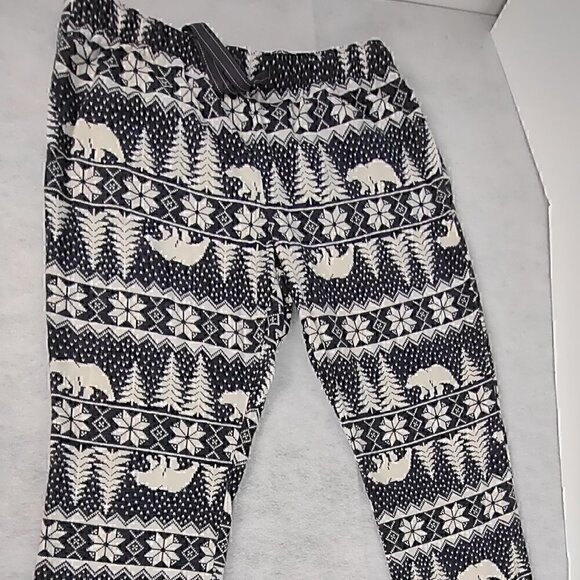Old Navy Other - Old Navy Gray White Fair Isle 100% Cotton Pajama Bottoms Size Large